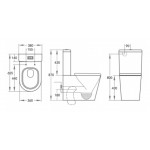 KDK022R Matte Black Rimless Back to wall Toilet Suite