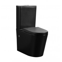 KDK022R Matte Black Rimless Back to wall Toilet Suite