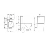 KDK600 Rimless Compact Back to Wall Toilet Suite
