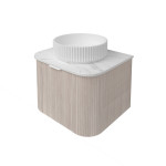 60cm Fluted vanity package sale with LED mirror toilet bathtub