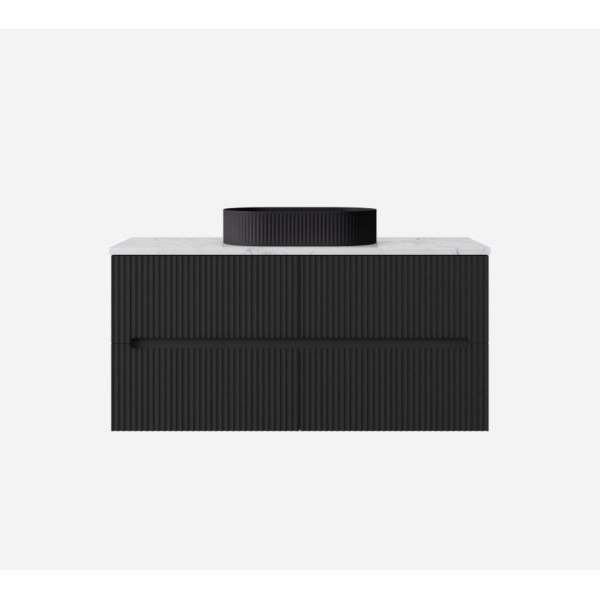 Cabarita Morden Wall Hung PVC Cabinet, Matte Black LK-MC1200W-MB