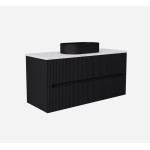 Cabarita Morden Wall Hung PVC Cabinet, Matte Black LK-MC1200W-MB