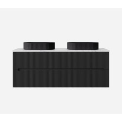 Cabarita Morden Wall Hung PVC Cabinet, Matte Black LK-MC1520W-MB