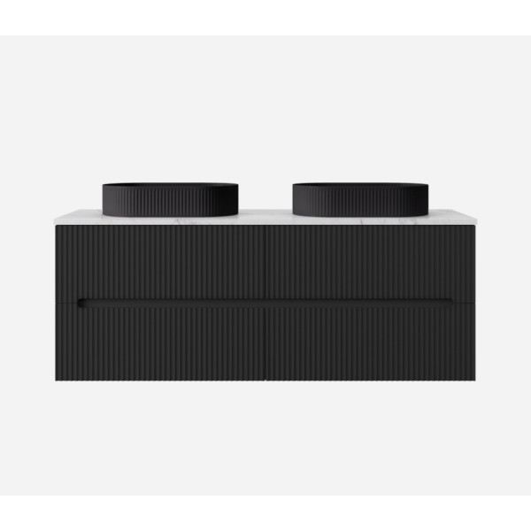 Cabarita Morden Wall Hung PVC Cabinet, Matte Black LK-MC1520W-MB