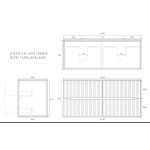 Cabarita Morden Wall Hung PVC Cabinet, Matte white LK-MC1520W-MW