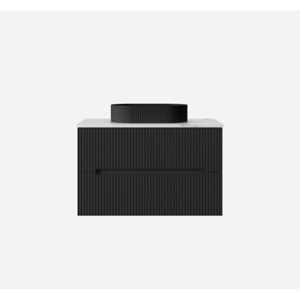 Cabarita Morden Wall Hung PVC Cabinet, Matte Black LK-MC900W-MB