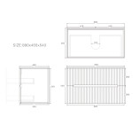 Cabarita Morden Wall Hung PVC Cabinet, Matte White LK-MC900W-MW