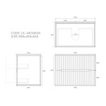 Cabarita Morden Wall Hung PVC Cabinet, Matte Black LK-MC600W-MB Cabarita Morden Wall Hung PVC Cabinet, Matte Black LK-MC600W-MB