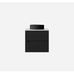 Cabarita Morden Wall Hung PVC Cabinet, Matte Black LK-MC600W-MB