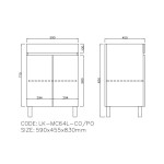Camden Modern Free Standing 600mm Cabinet LK-MC64L  2 Colors