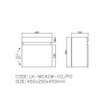 Camden Modern Wall Hung Cabinet LK-MC42W-PO