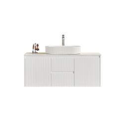 Crete Modern Wall Hung Vanity Matte White LK-MC1221W-MW