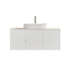 Crete Modern Wall Hung Vanity Matte White LK-MC124LW-MW
