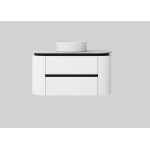 LK-MD900W Modern Wall Hung Curved Vanity PVC Cabinet  900mm