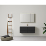 1200 New Hamilton Federation Slim Wall Hung Cabinet/Black/White/Grey LK-FH1221NW