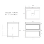 LK-FH750NW  New Hamilton Wall Hung Cabinet Matte white/Grey/Black 3 colors