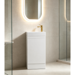 Alpha Mini Floor PVC Vanity with build in kickboard LK-AL42K