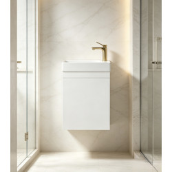 Alpha Wall Hung mini-PVC vanity with soft closing LK-AL42W