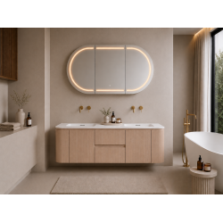 Ravello Modern Wall Hung Vanity Plywood Cabinet LK-RA1521W-SO