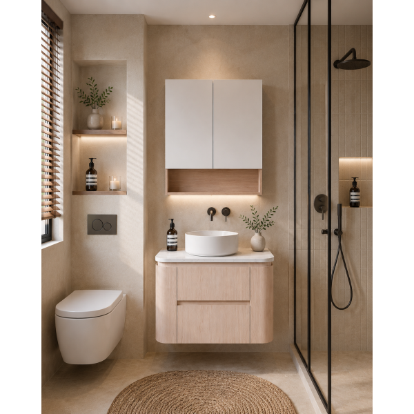 Ravello Modern Wall Hung Vanity Plywood Cabinet LK-RA750W-SO