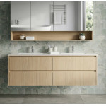 1500mm Double Basin Modern Wall Hung Plywood Cabinet LK-MG1521W-MO