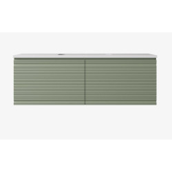 Sedona Fluted Wall Hung Olive Green PVC Vanity 1200mm