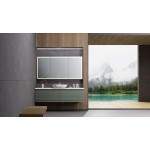 Sedona Fluted Wall Hung Matte Black PVC Vanity 1500mm Sedona Fluted Wall Hung Matte Black PVC Vanity 1500mm