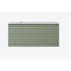 Sedona Fluted Wall Hung Olive Green PVC Vanity 900mm