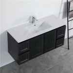 Acacia Shaker Door Water Proof Wall Cabinet - Matte Black Vanity 1200x460x560