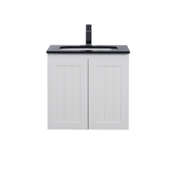 Acacia Shaker Door Water Proof Wall Cabinet - Matte White Vanity 600x460x560