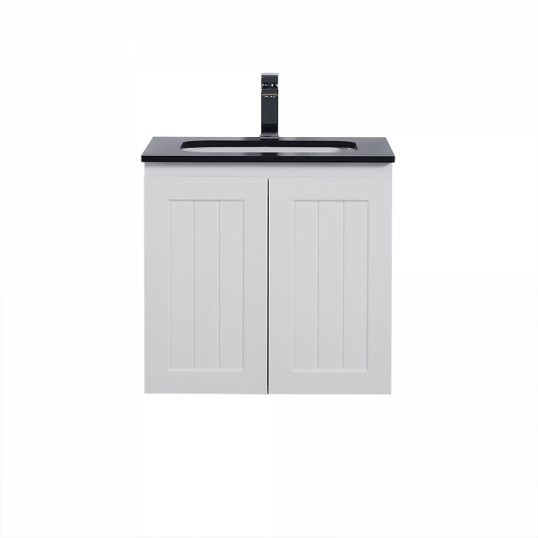 Acacia Shaker Door Water Proof Wall Cabinet - Matte White Vanity 600x460x560