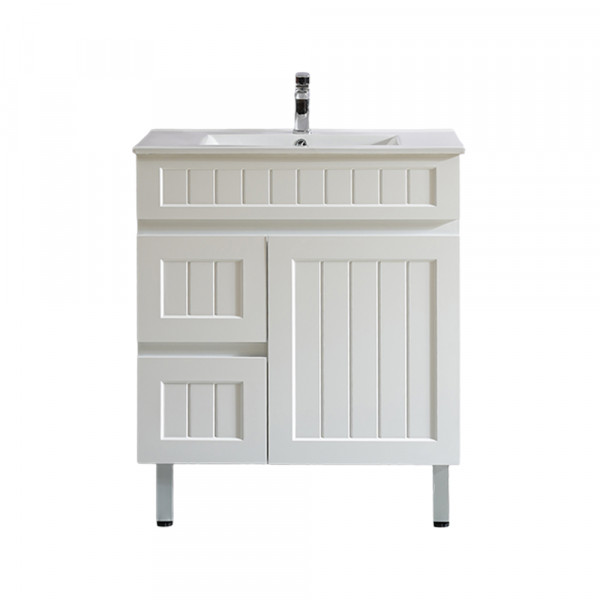 Acacia Shaker Door Water Proof Cabinet - Matte White Vanity 750x460x880