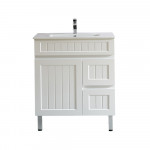 Acacia Shaker Door Water Proof Cabinet - Matte White Vanity 750x460x880