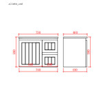 Acacia Shaker Door Water Proof Wall Cabinet - Matte White Vanity 750x460x560 Acacia Shaker Door Water Proof Wall Cabinet - Matte White Vanity 750x460x560