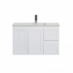 Acacia Shaker Door Water Proof Wall Cabinet - Matte White Vanity 900x460x560