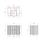 Artis 750mm fluted wall hung vanity ART750W