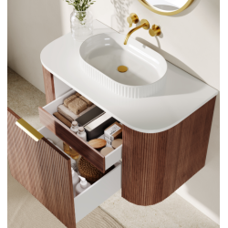 Artis 900mm fluted wall hung vanity/ 3 colors ART900W-S