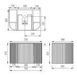 Artis 750mm fluted wall hung vanity/ 3 colors ART750W-S