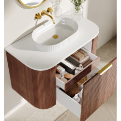 Artis 750mm fluted wall hung vanity/ 3 colors ART750W-S