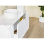 Avalon Wall Hung Waterproof Curve Black vanity 1200mm-CA1200W-MW