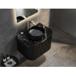 Avalon Wall Hung Waterproof Curve Black vanity 750mm-CA750W-MB