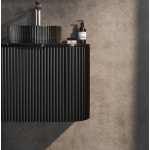 Avalon Wall Hung Waterproof Curve Black vanity 750mm-CA750W-MB