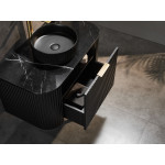 Avalon Wall Hung Waterproof Curve Black vanity 900mm-CA900W-MB