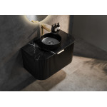 Avalon Wall Hung Waterproof Curve Black vanity 900mm-CA900W-MB