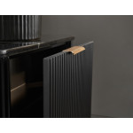 Avalon Wall Hung Waterproof Curve Black vanity 900mm-CA900W-MB