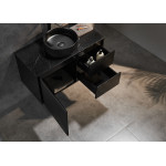 Brindabella waterproof wall hung matte black vanity CB94RW-MB