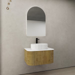 Bronte KC75W-PO Curved Wall Hung Colour Vanity
