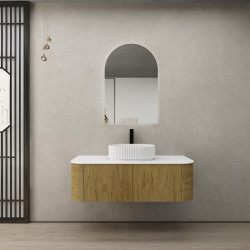 Bronte Curved color Wall Hung Vanity 1200mm
