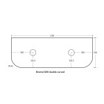 Bronte Curved color Wall Hung Vanity 1200mm