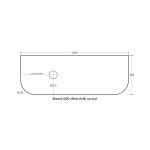 Bronte Curved color Wall Hung Vanity 1200mm